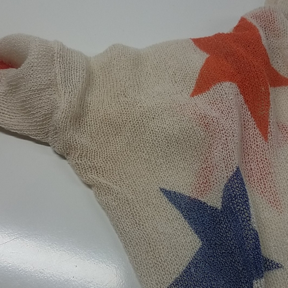 Star Print Sheer See Through Sweater - Picture 11 of 11